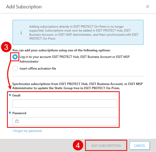 Add subscription options.