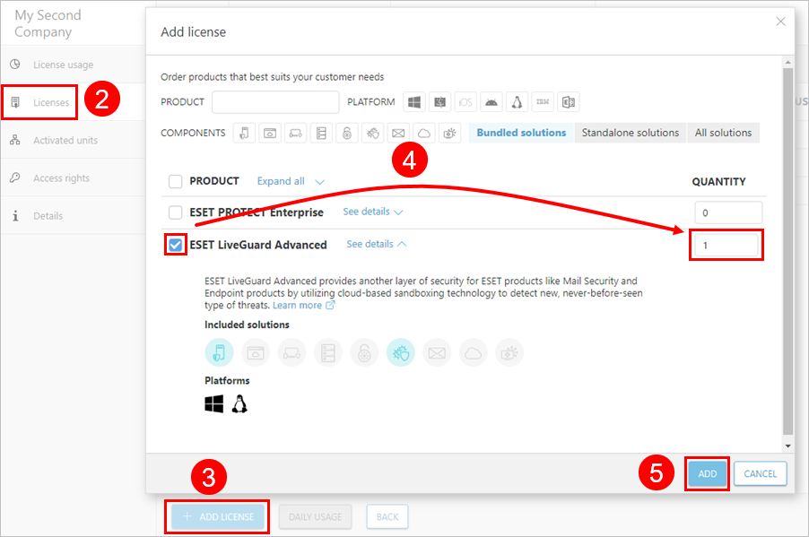 Add subscription unit quantity. Add subscription unit quantity.