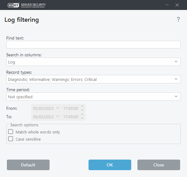 log_filtering