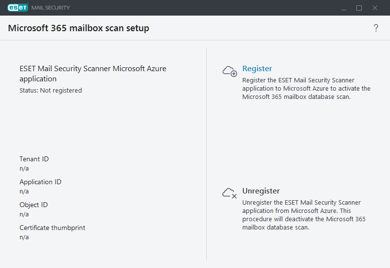 Assistent für Microsoft 365-Postfach-Scan