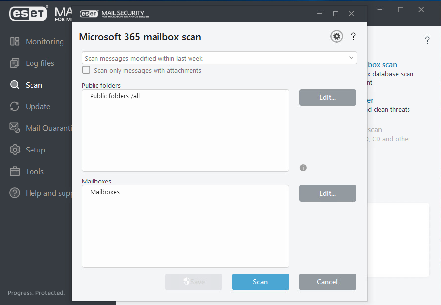 Kontrola e‑mailových schránok Microsoft 365