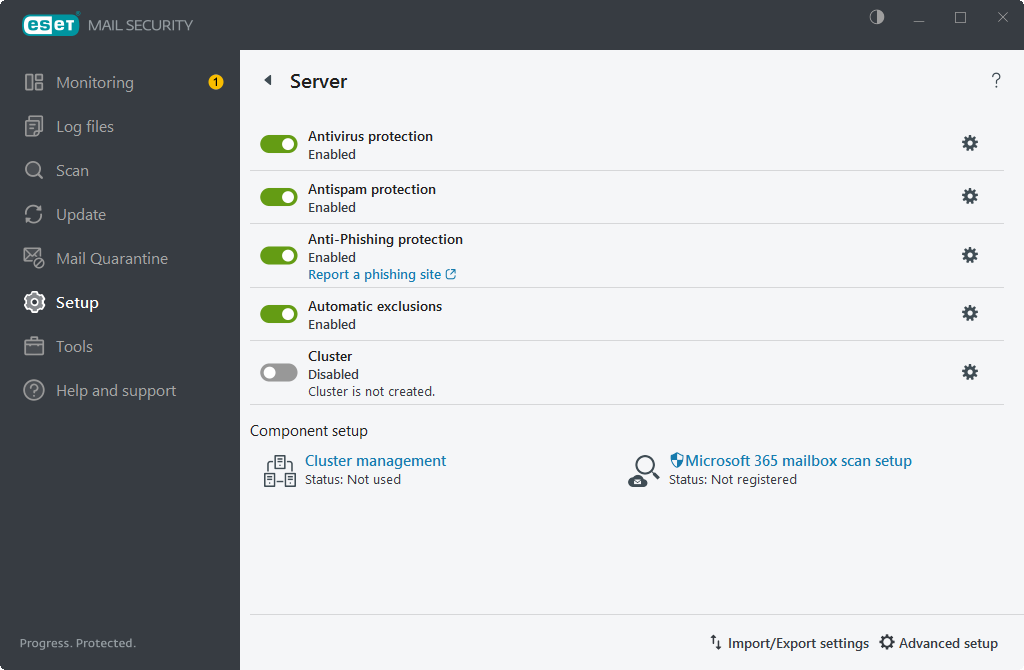 ESET Mail Security サーバー