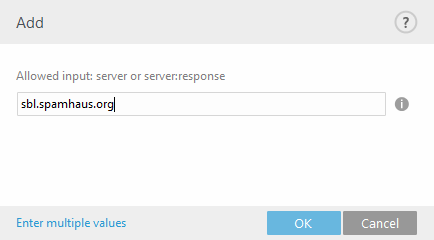 Zusätzliche RBL-Server Zusätzliche RBL-Server