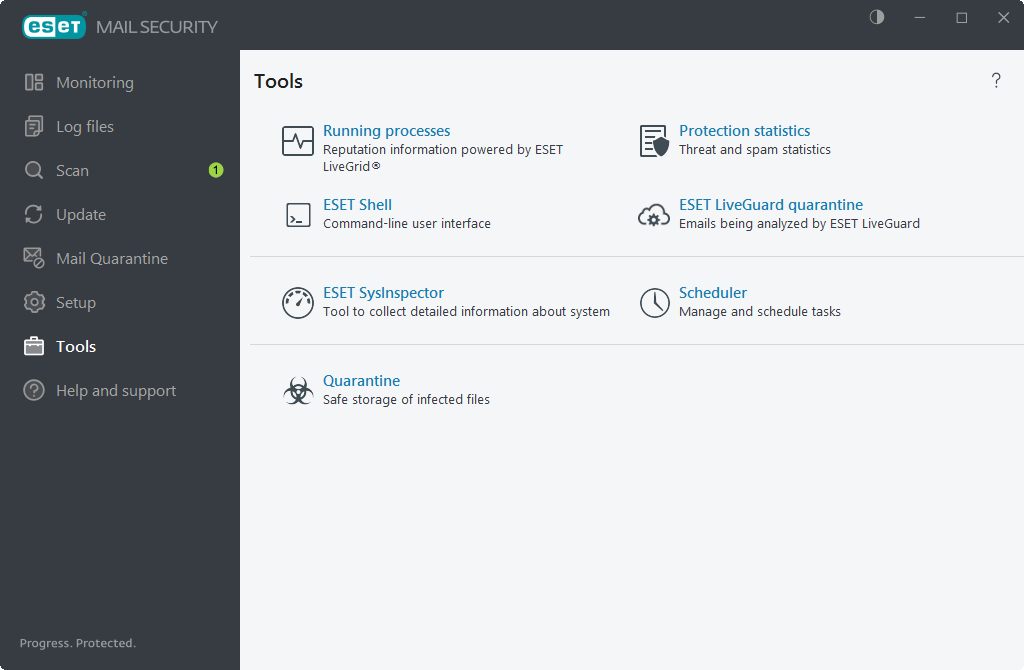 ESET Mail Security Herramientas