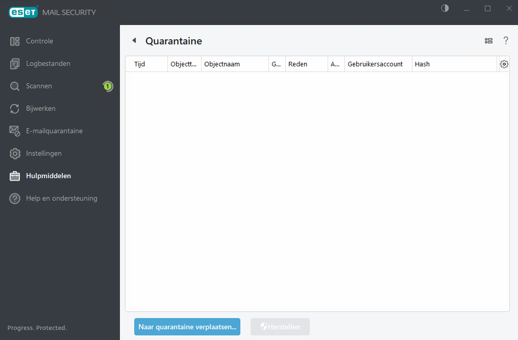 ESET Mail Security Quarantaine ESET Mail Security Quarantaine