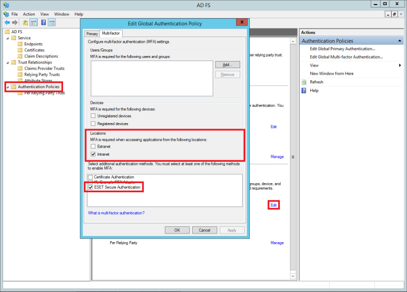 Active Directory configuration steps