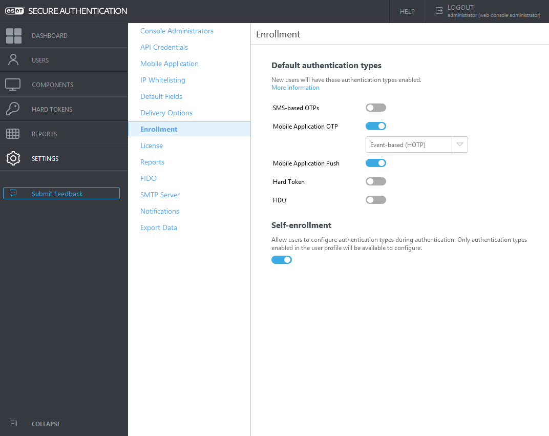 Enrollment settings overview