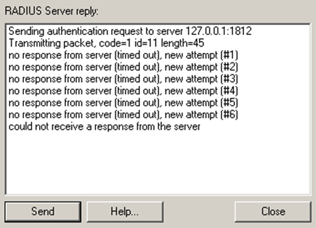 RADIUS server reply example