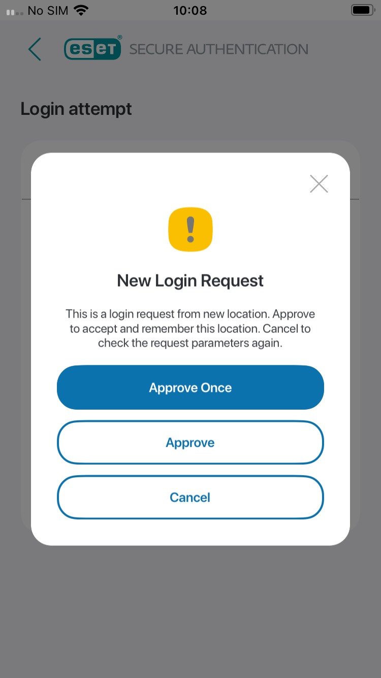 Approuver ou refuser la demande d'authentification