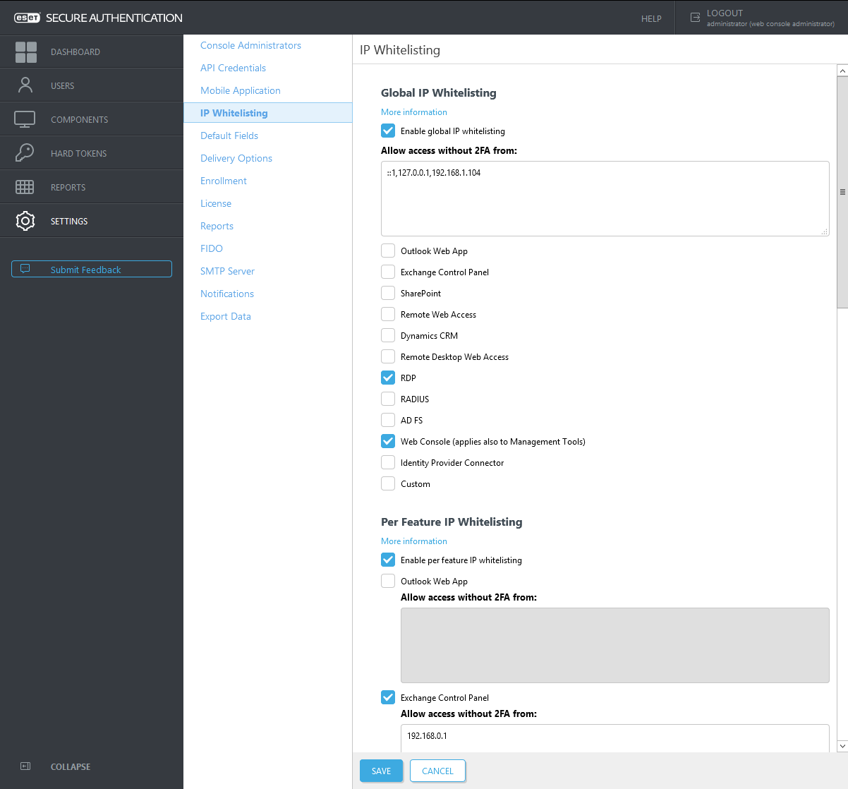 IP whitelisting overview