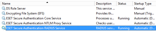 Showing that ESA service is runing in Services Showing that ESA service is runing in Services