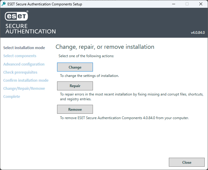 change-repair-remove-installation_ESAC