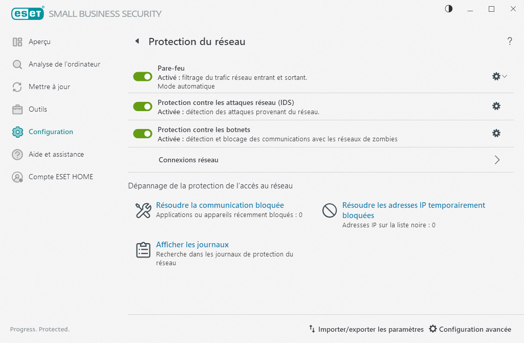 Protection du réseau Protection du réseau