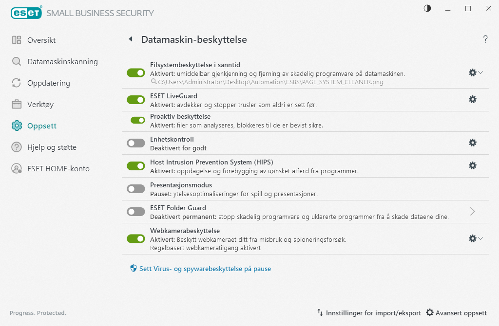Datamaskin-beskyttelse Datamaskin-beskyttelse