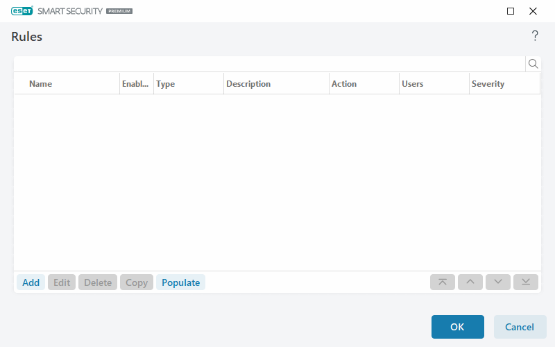 Editor reguli de control dispozitiv