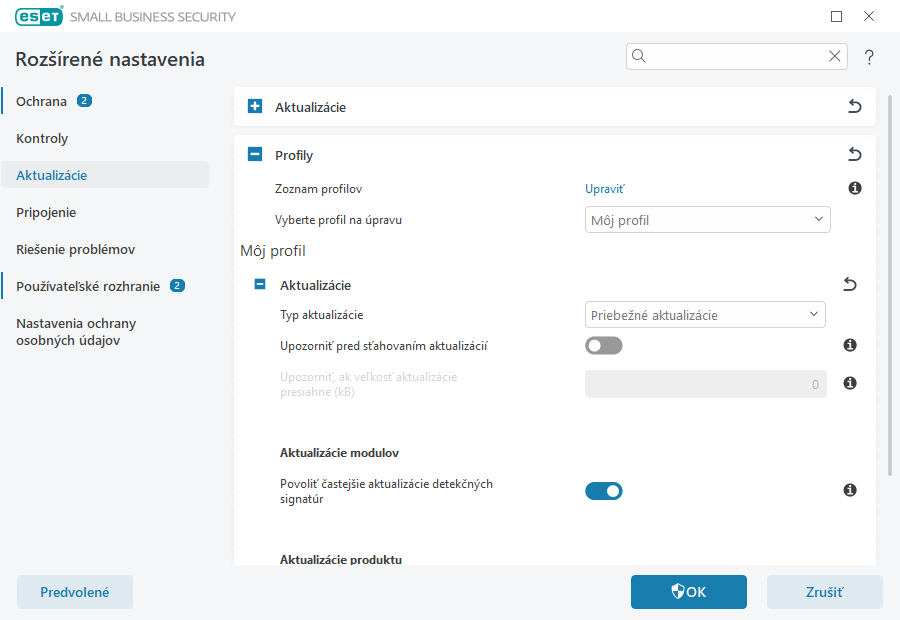 Vrátenie zmien modulov