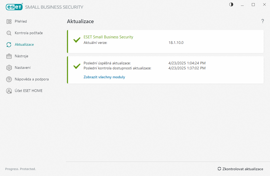 Aktualizace modulů&nbsp;