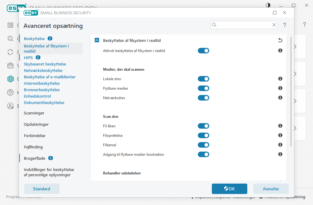 Realtidsbeskyttelse af filsystem