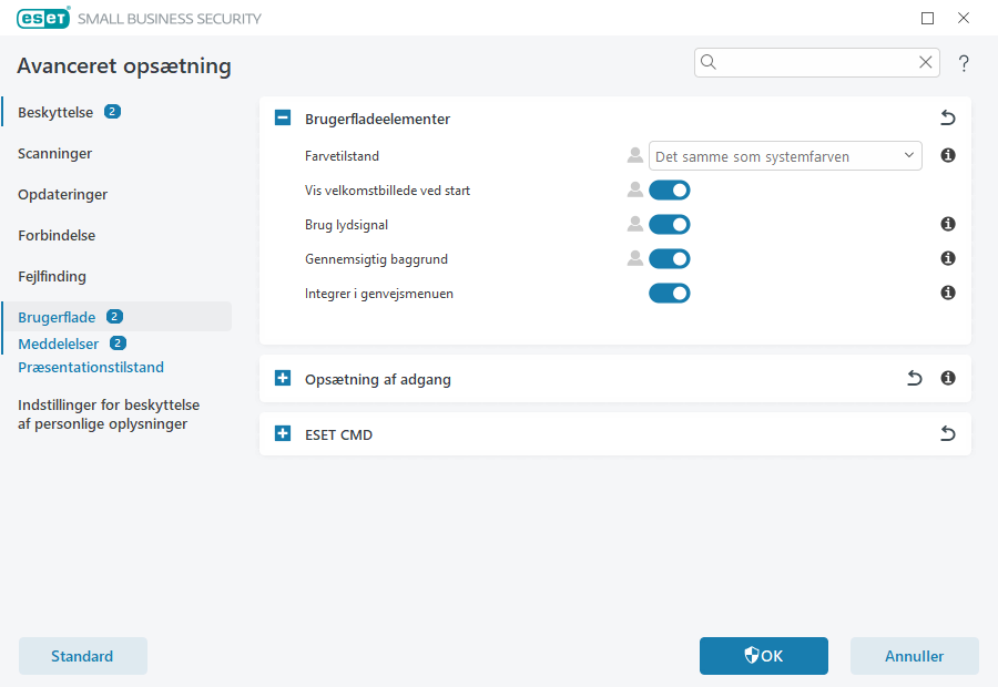 Brugerfladeelementer