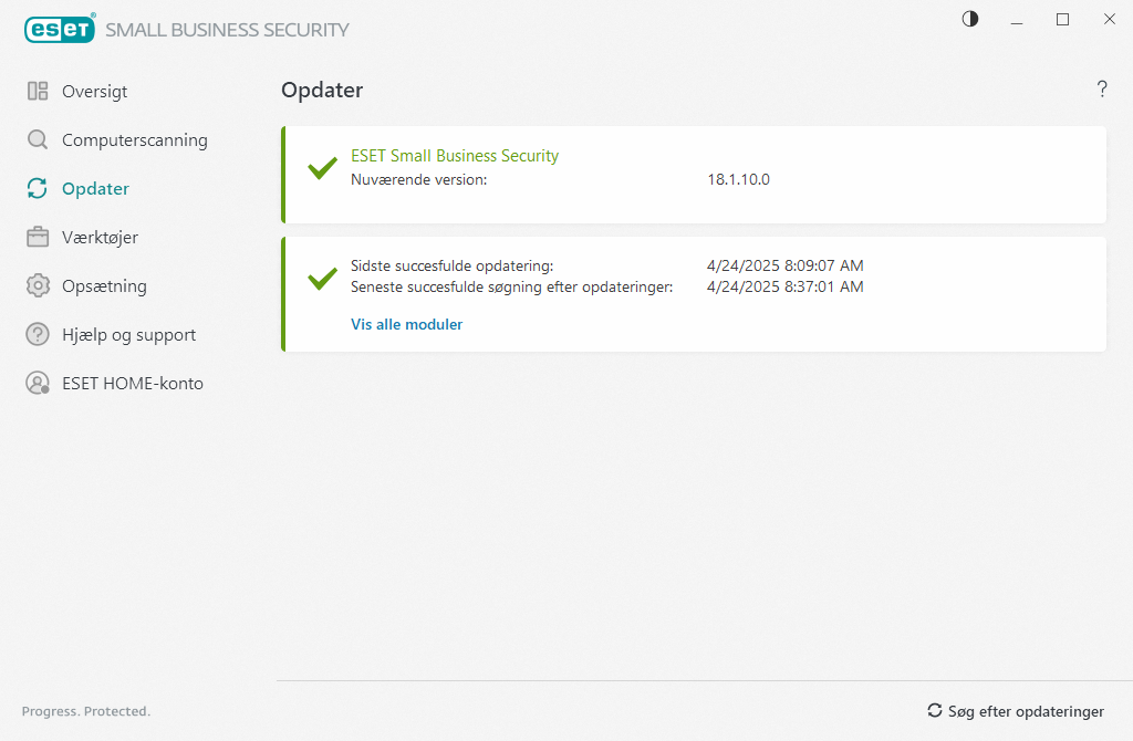Opdatering Opdatering