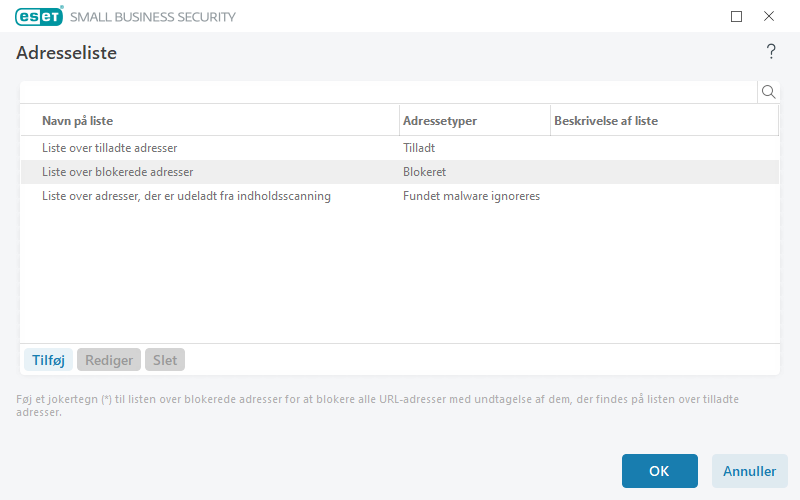 Adresseliste Adresseliste
