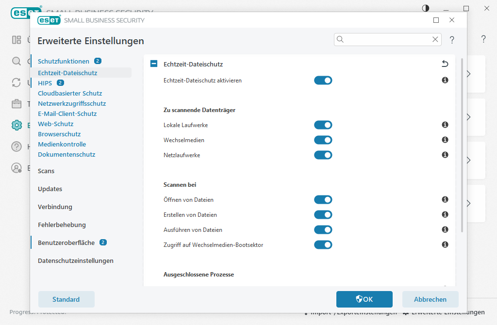 Echtzeit-Dateischutz Echtzeit-Dateischutz