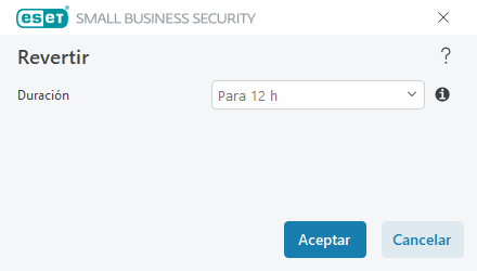Intervalo de tiempo de reversión