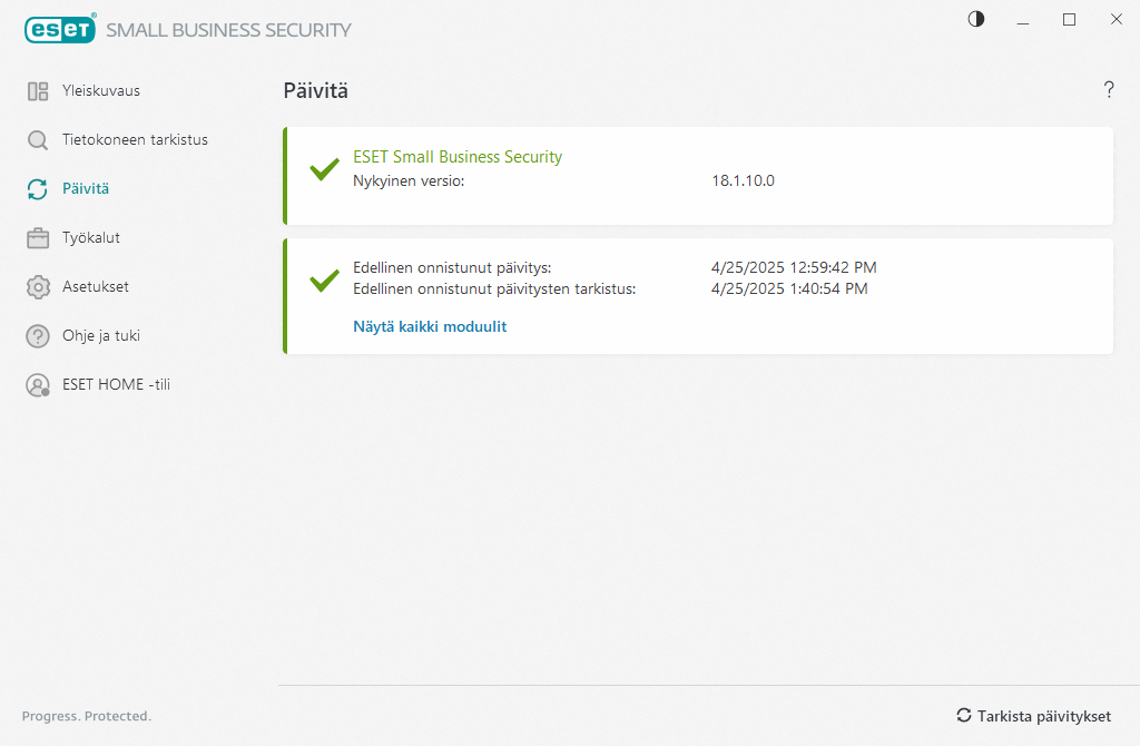 Päivitä moduuli&nbsp;