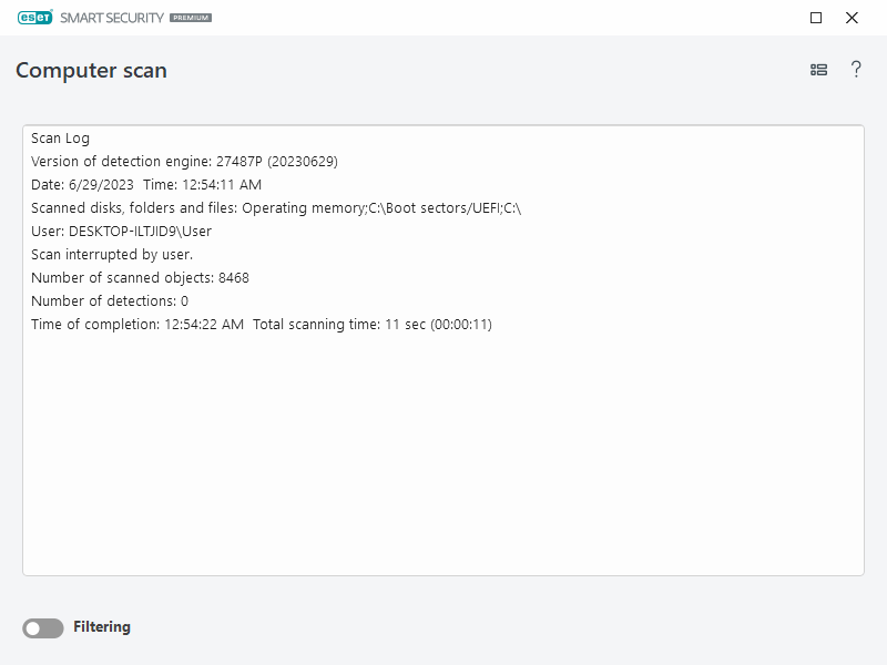 Journal de l'analyse de l'ordinateur
