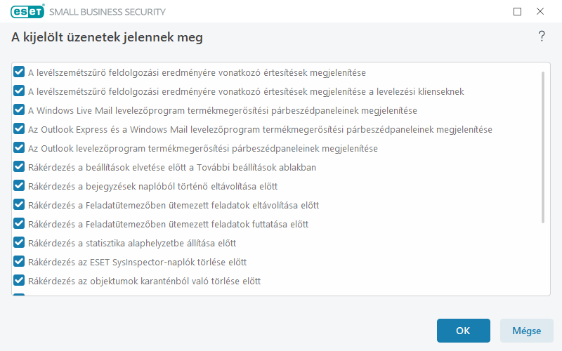 Megerősítési üzenetek