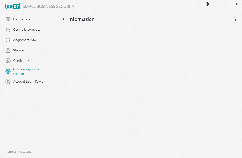 Dettagli sulla versione installata