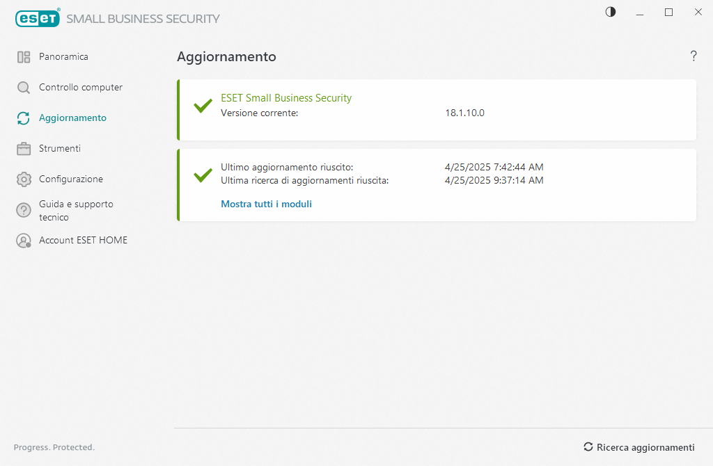 Aggiorna module Aggiorna module