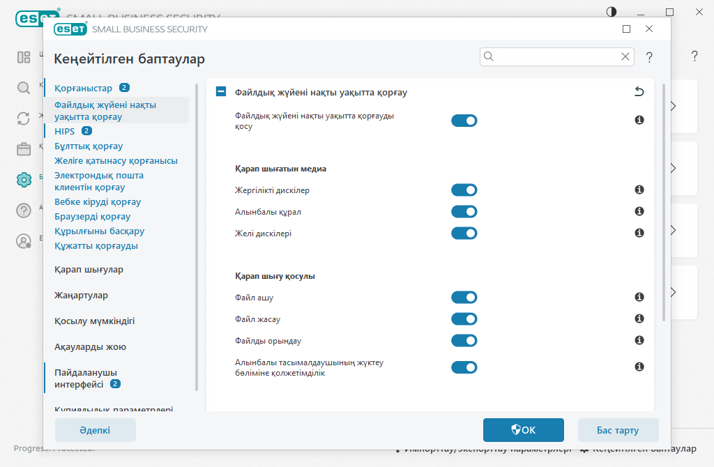Нақты уақыттағы файл жүйесін қорғау