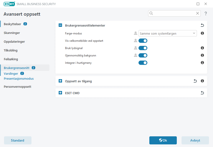 Elementen van gebruikersinterface Elementen van gebruikersinterface
