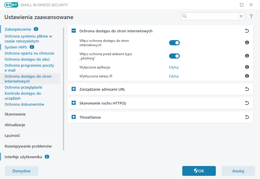 Ochrona dostępu do stron internetowych