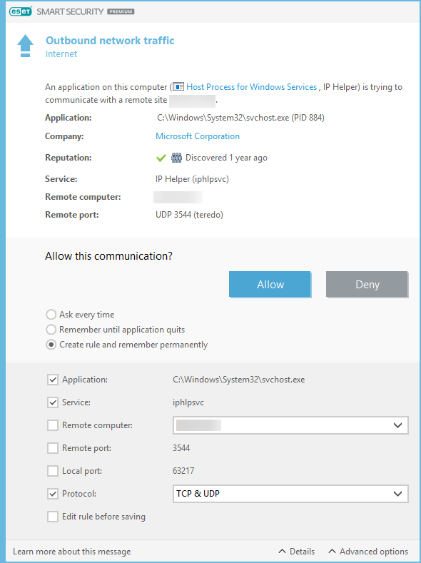 Wychodzący ruch sieciowy