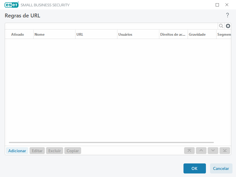 Regras de controle de web