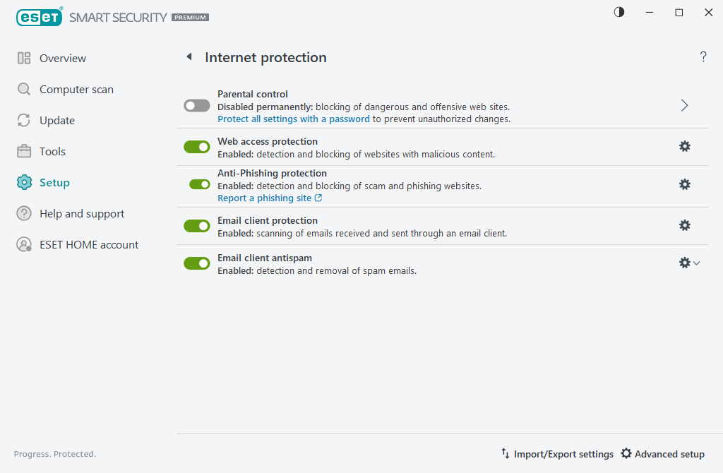 Proteção de internet