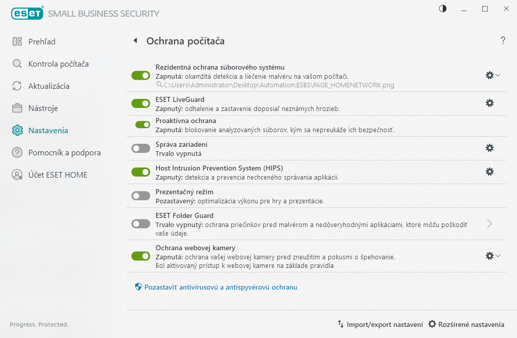 Ochrana počítača Ochrana počítača