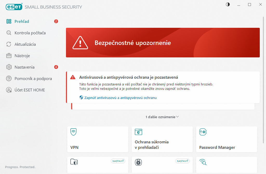 Signalizovaný kritický problém Signalizovaný kritický problém