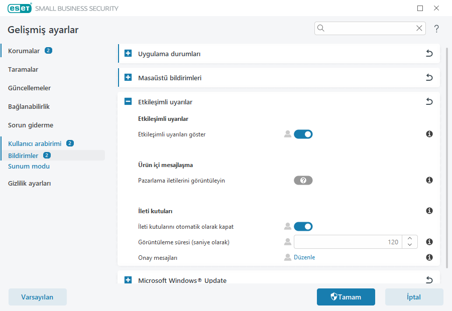 Etkileşimli uyarılar