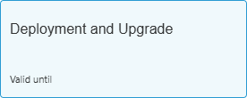 Deployment and Upgrade