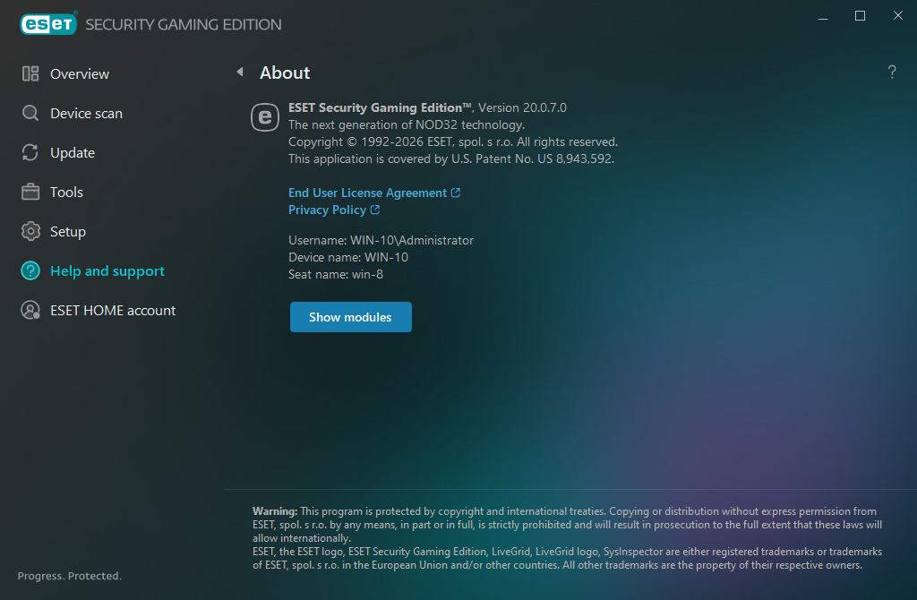 Details about installed version