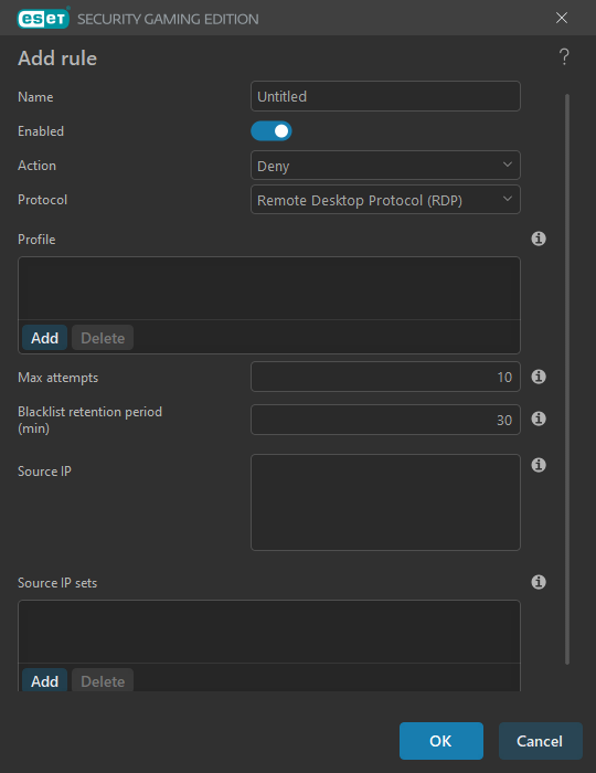 Rule editor