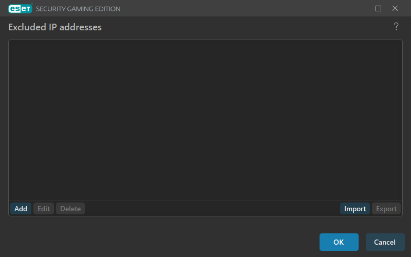 Excluded IP Excluded IP