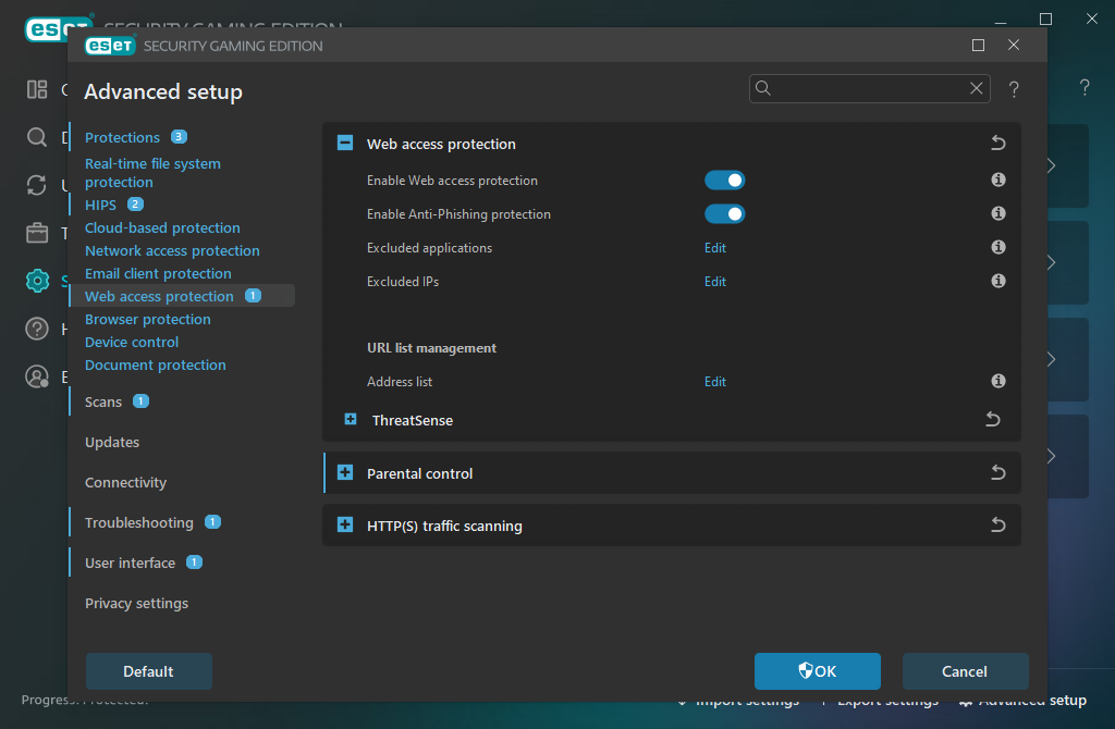 Web access protection