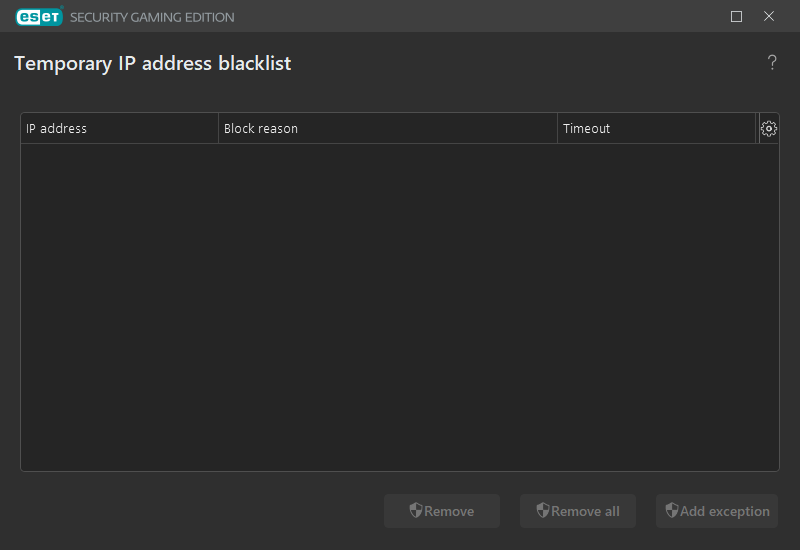 Temporary IP address blacklist