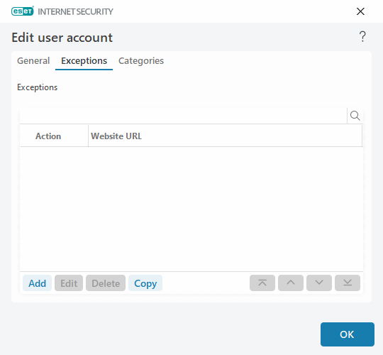 Delete a URL address