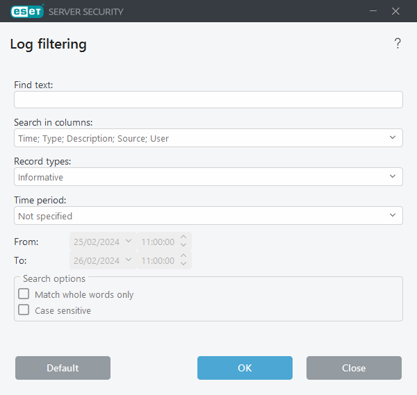 log_filtering