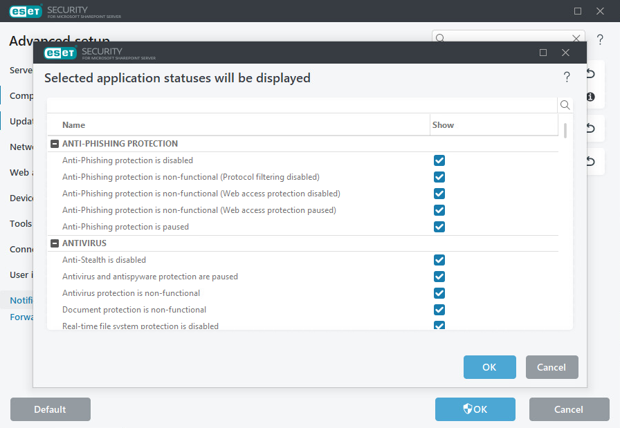 Application statuses Application statuses